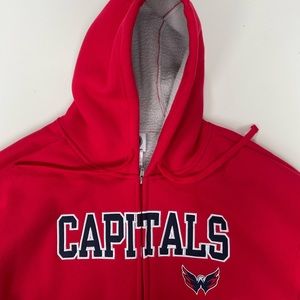 Washington Capitals Hockey Fleece-Lined Hooded Sweatshirt XL NHL Licensed